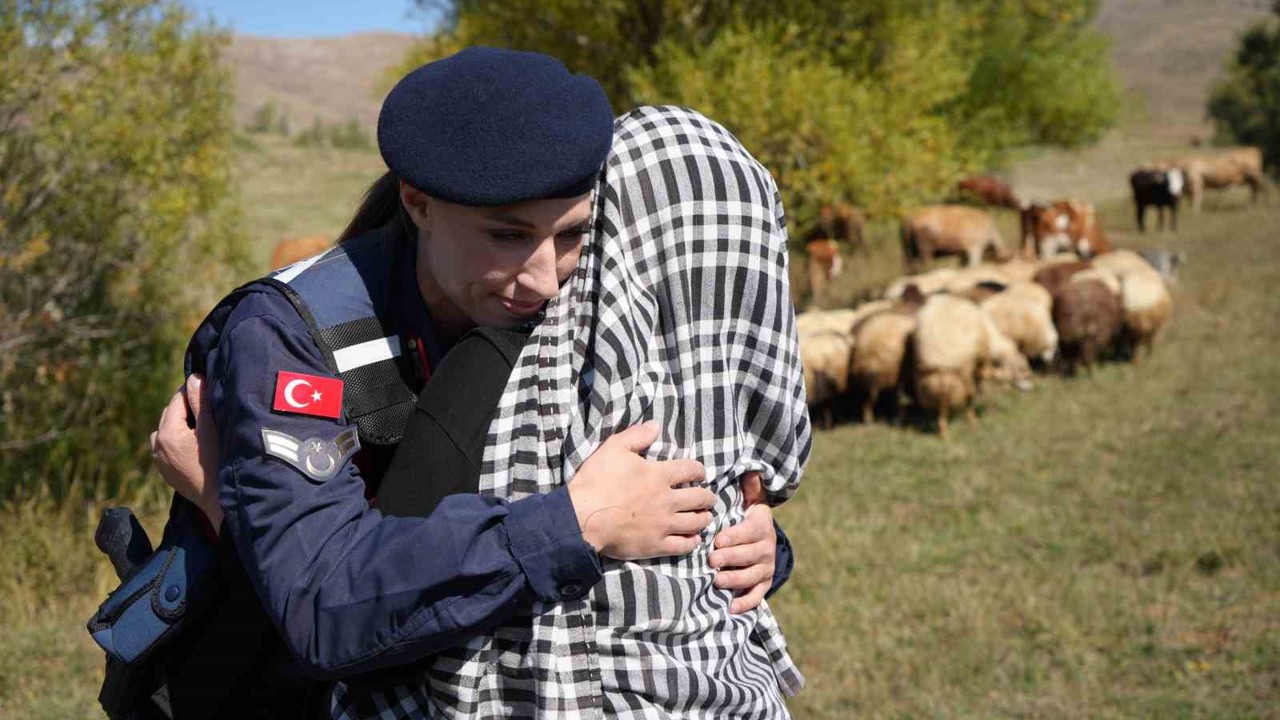 Bayburt’ta kaybolan 13 koyun jandarma ekiplerince dağda bulundu
