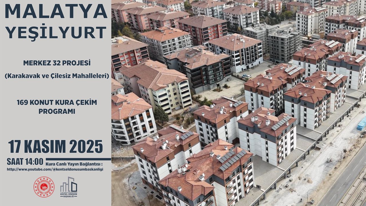 Yeşilyurt’da 4 Mahallede 521 Konutun Hak Sahibi Belirlenecek