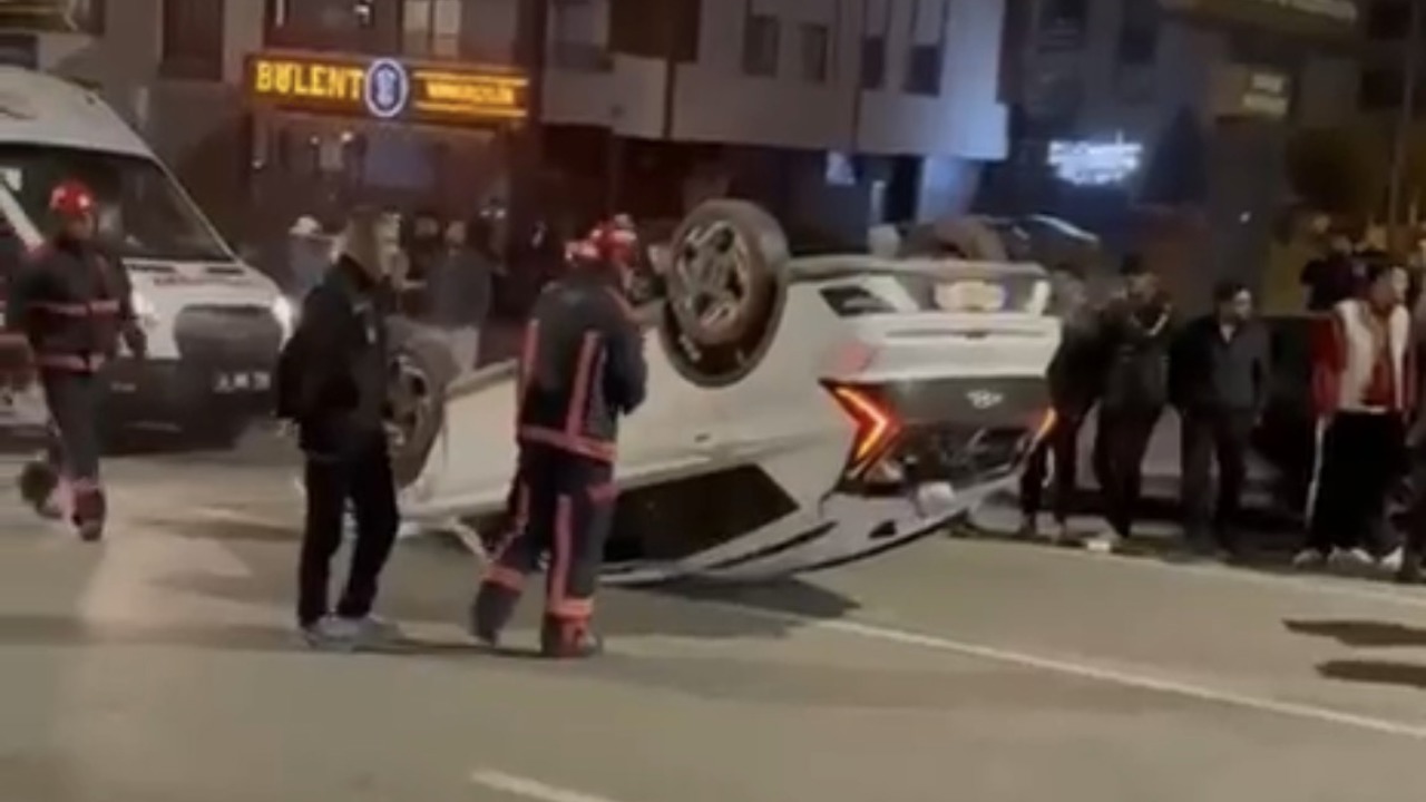 Takla Atan Araçtan Burnu Bile Kanamadan Çıktı