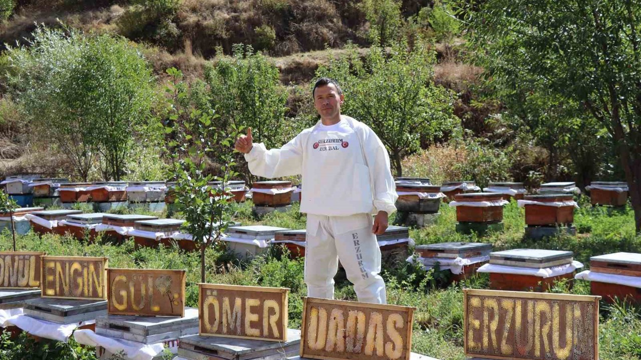 Arılarına yazmayı öğretti
