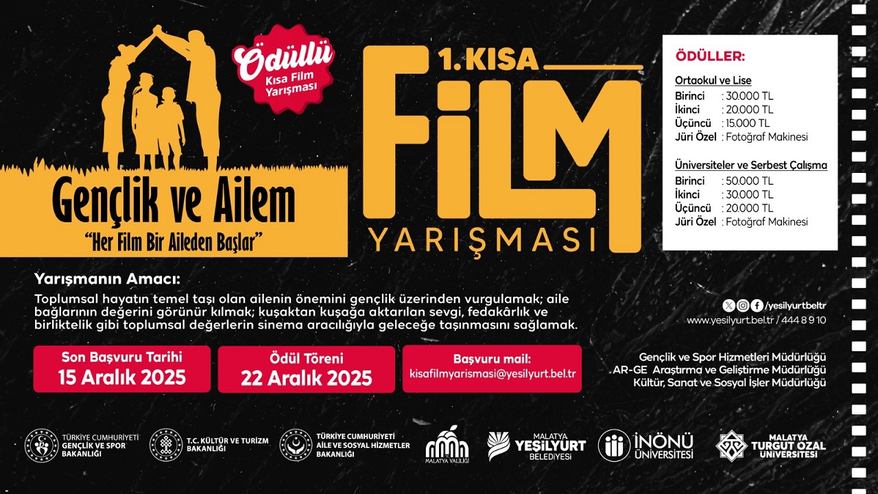 1. Kısa Film Festivali’nde Son Başvuru 15 Aralık!