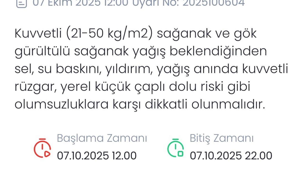 Denizli sağanak yağışa karşı uyarıldı
