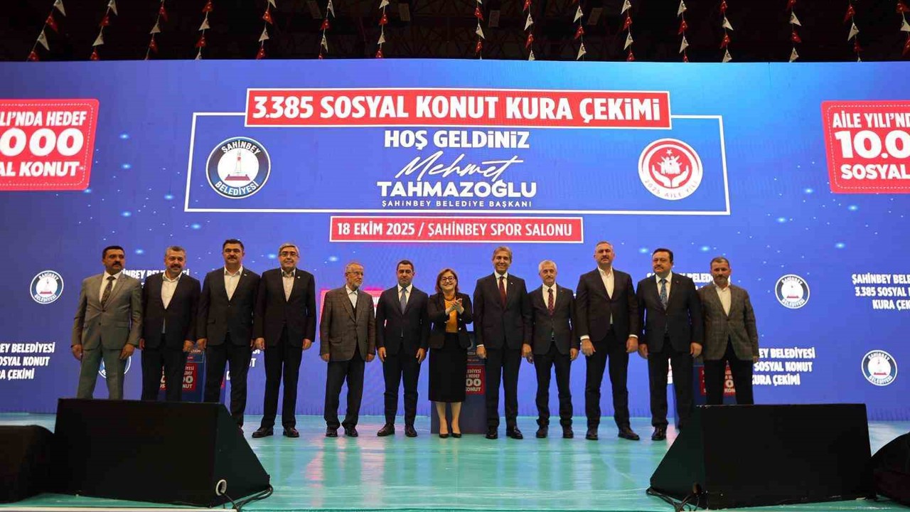 Şahinbey’de 3 bin 385 sosyal konutun kura heyecanı
