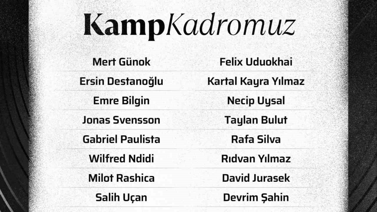 Beşiktaş’ın, Konyaspor maçı kamp kadrosu belli oldu
