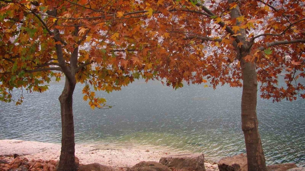 Fırat’ın sessiz akışına sonbahar renk kattı
