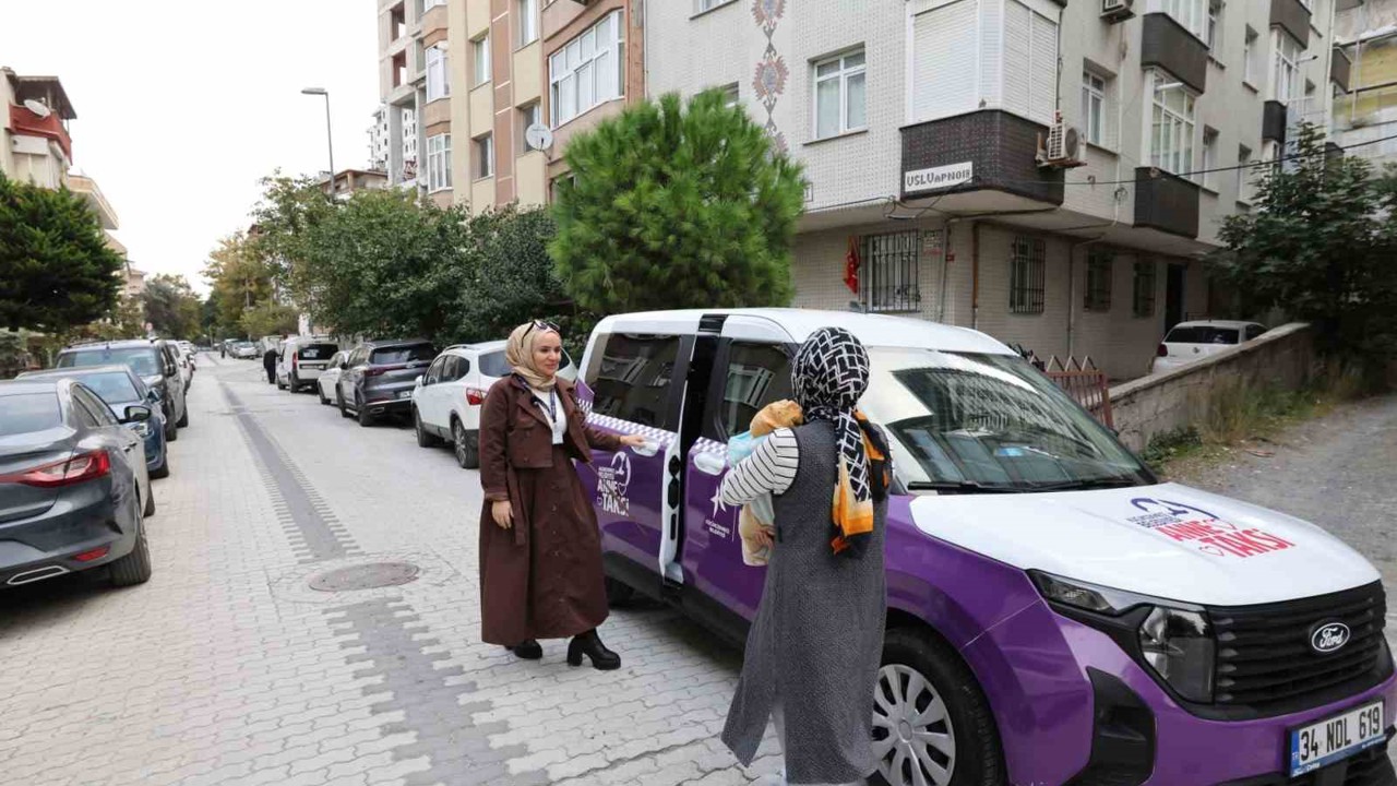 Anne ve anne adayları bir yılda 3 bin 612 defa ‘Anne Taksi’yi kullandı
