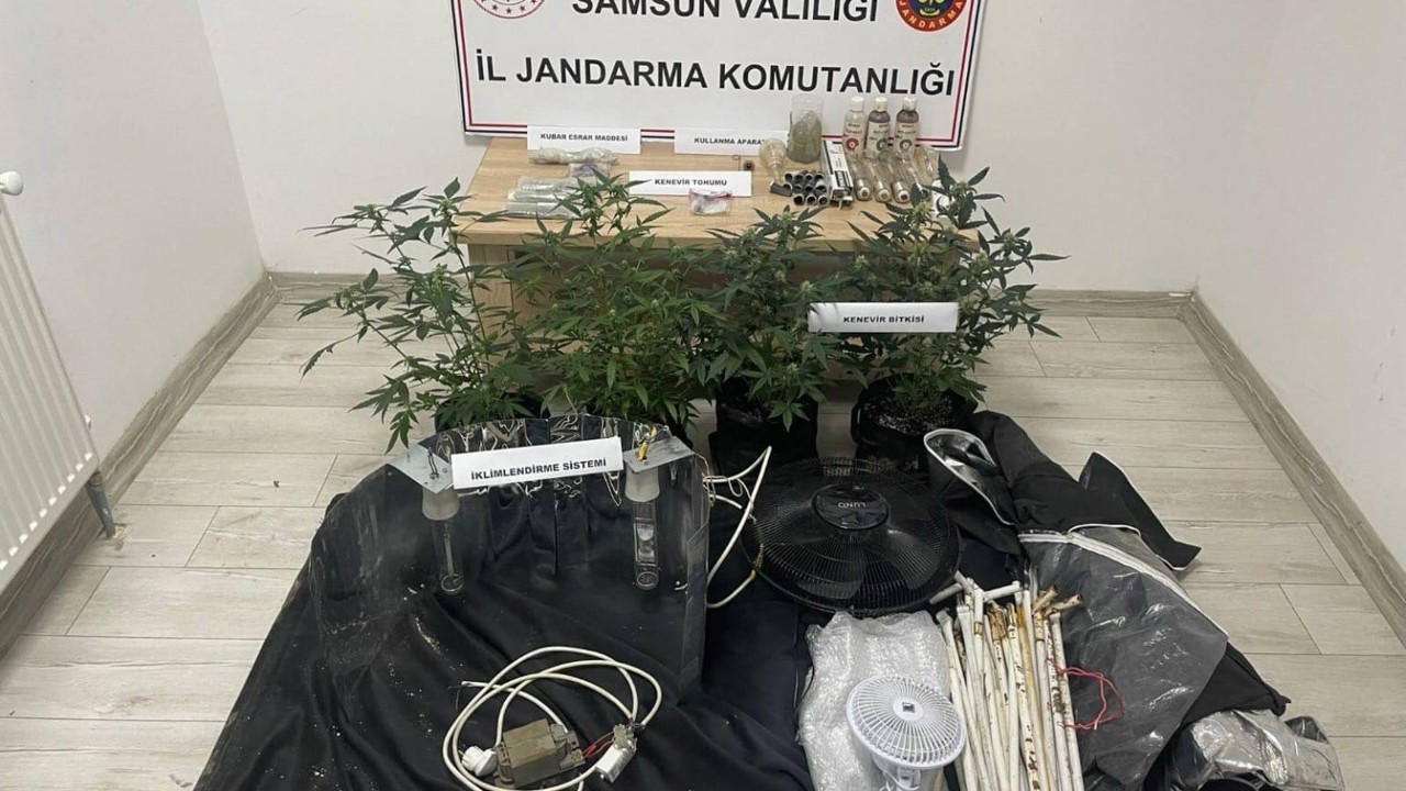 Samsun’da evdeki uyuşturucuya 1 gözaltı
