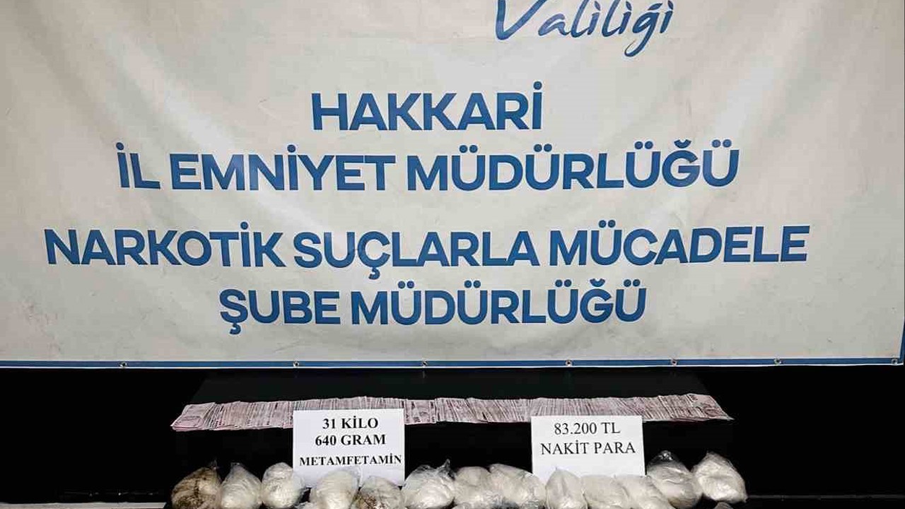 Hakkari’de 31 kilo uyuşturucu ele geçirildi
