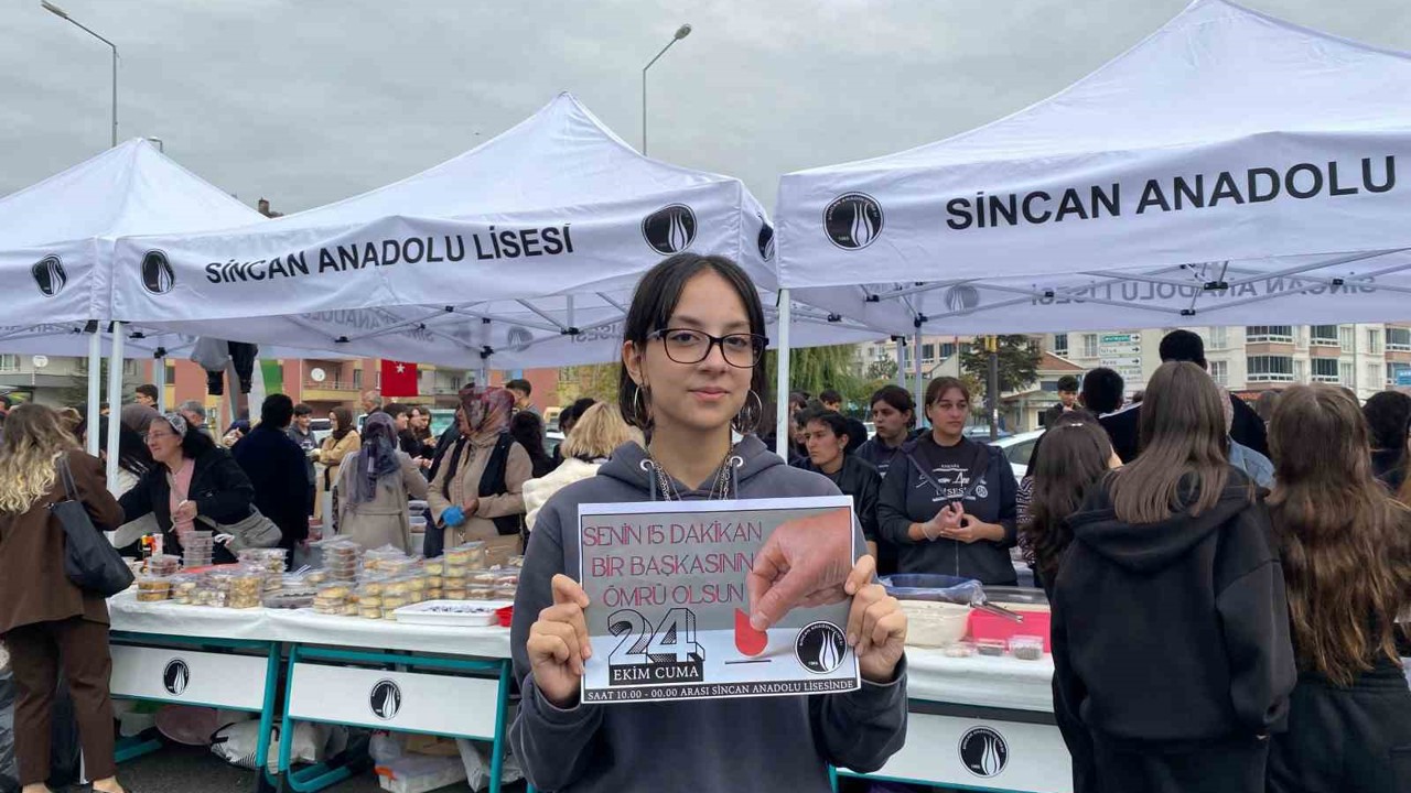 Anadolu Lisesi’nde "Sincan İyilik Hareketi" ile kan bağışı toplanıp, Gazze’ye yardım panayırı düzenlendi
