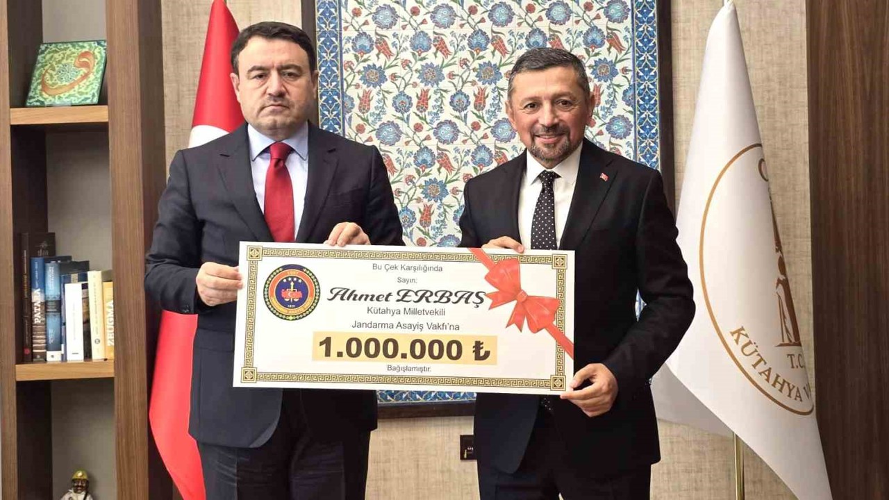 Milletvekili Ahmet Erbaş’tan Jandarma Teşkilatına 1 milyon TL bağış

