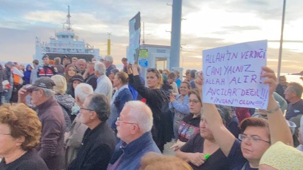 Ava gelen avcılara protesto şoku
