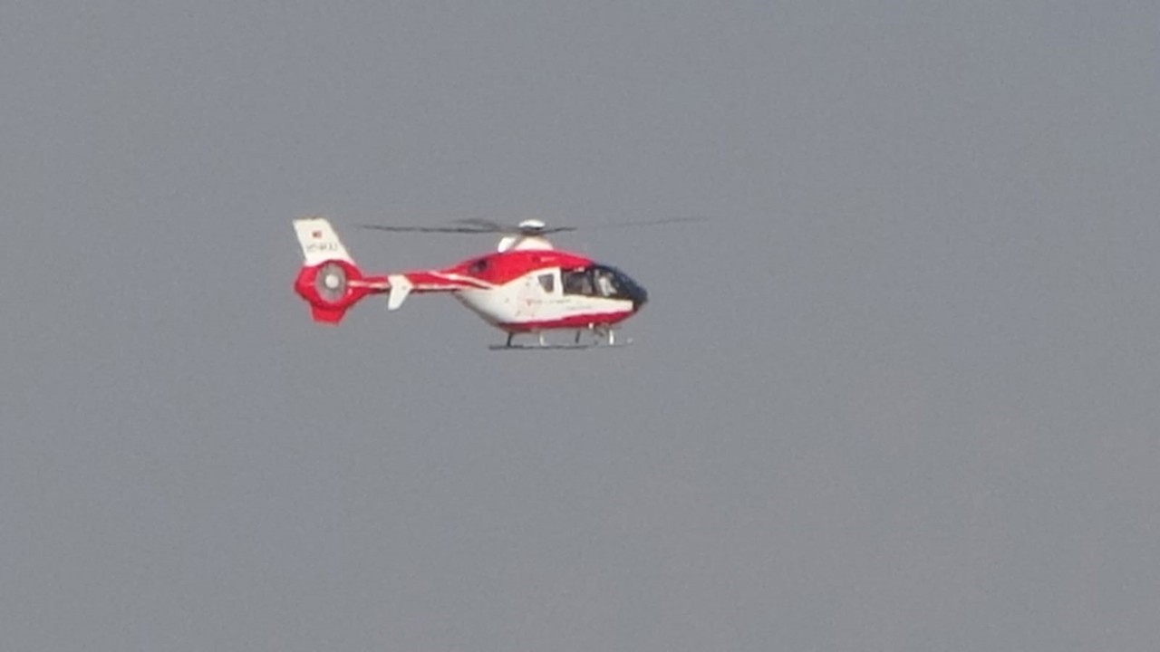 Van’dan Gaziantep’e helikopter ambulansla hasta nakli
