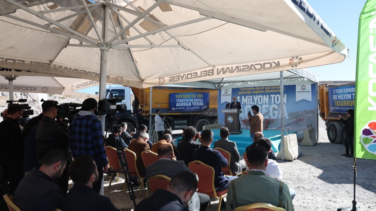 Kocasinan Belediyesi Agrega Üretim Tesisi’nde 1 milyon ton üretim yaptı
