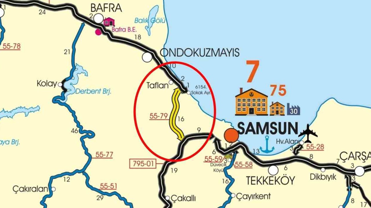 Samsun’da 15 milyar TL’lik dev proje: "Batı Çevre Yolu"
