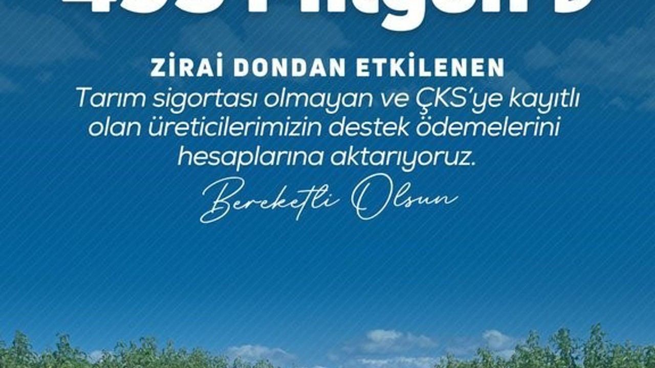 Bakan Yumaklı: "Üreticilerimize toplamda 20 milyar 423 milyon lira zirai don destek ödemesi gerçekleştirdik"
