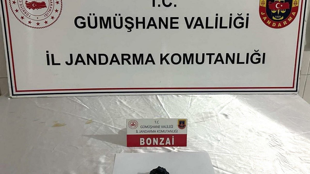 Gümüşhane’de jandarmadan uyuşturucu operasyonu
