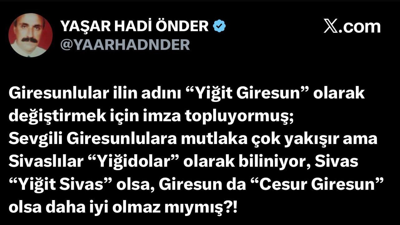 Giresun’un "Yiğit" hamlesi Yiğidolar’ın tepkisini çekti
