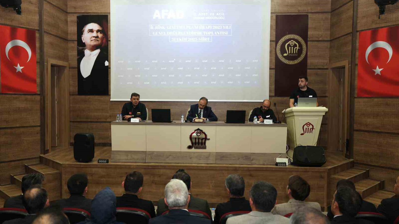 Siirt’te afet risklerini azaltmak için 52 eylem planı masaya yatırıldı
