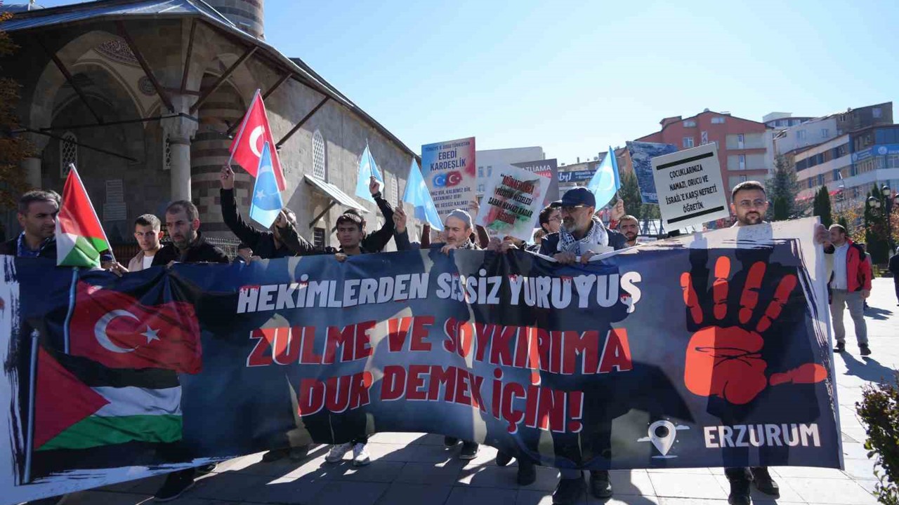 Erzurum’da sağlıkçıların 103 haftalık yürüyüşü sürüyor
