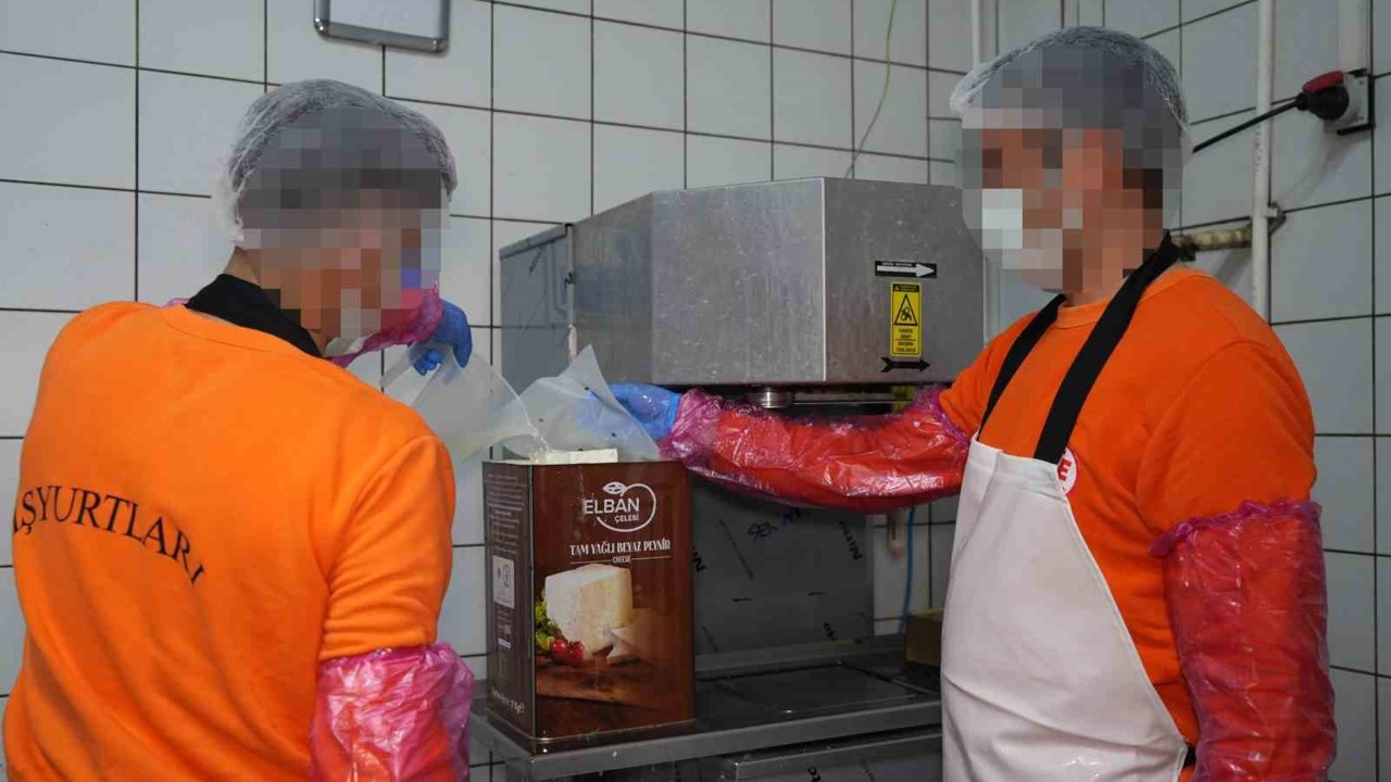Hükümlüler hem meslek ediniyor hem üreterek ekonomiye katkı sağlıyor: Ayda 300 ton süt işleniyor
