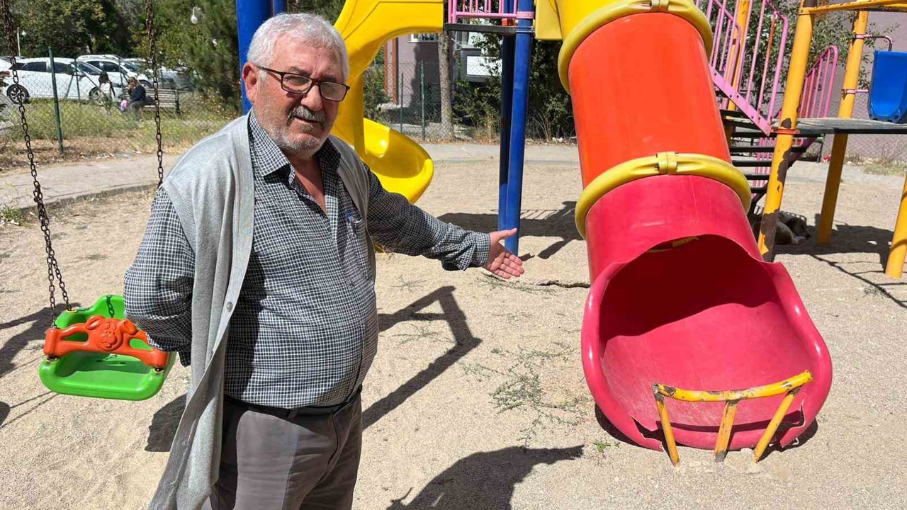Bu kaydırak kazaya davetiye çıkarıyor
