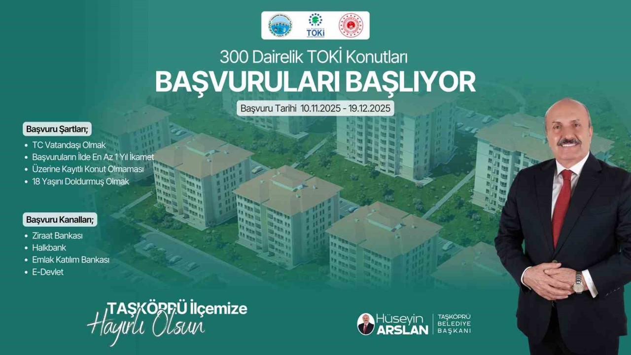 Başkan Arslan’dan TOKİ projesi için vatandaşlara başvuru hatırlatması

