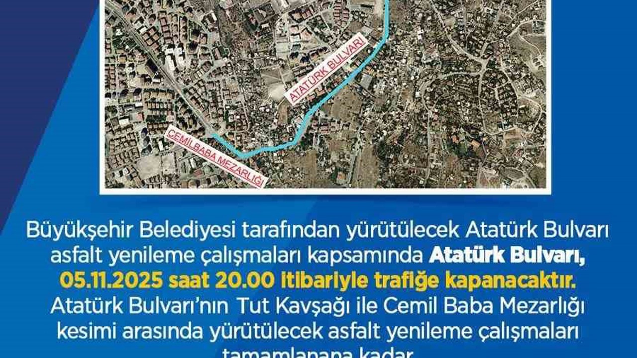 Büyükşehirden sürücülere ‘alternatif yol’ uyarısı
