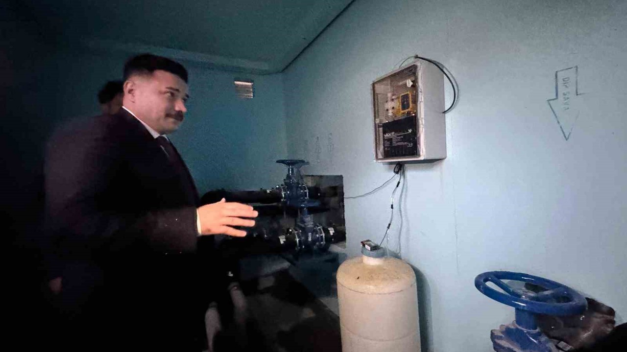 Kaymakam Acar yapımı biten su deposunda incelemelerde bulundu
