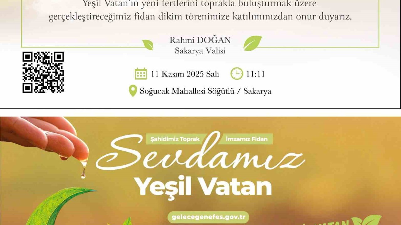Milli Ağaçlandırma Günü’nde Sakarya’da binlerce fidan toprakla buluşacak
