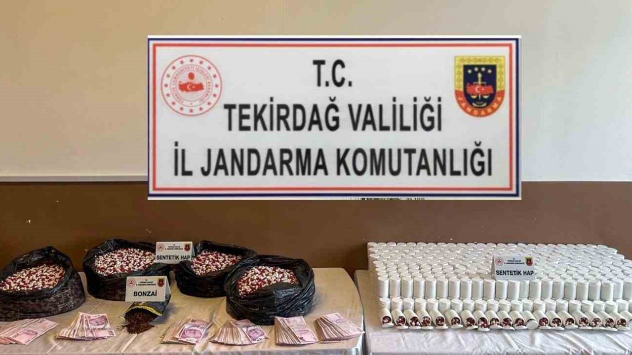 Tekirdağ’da dev uyuşturucu operasyonu: 55 bin sentetik ecza ele geçirildi
