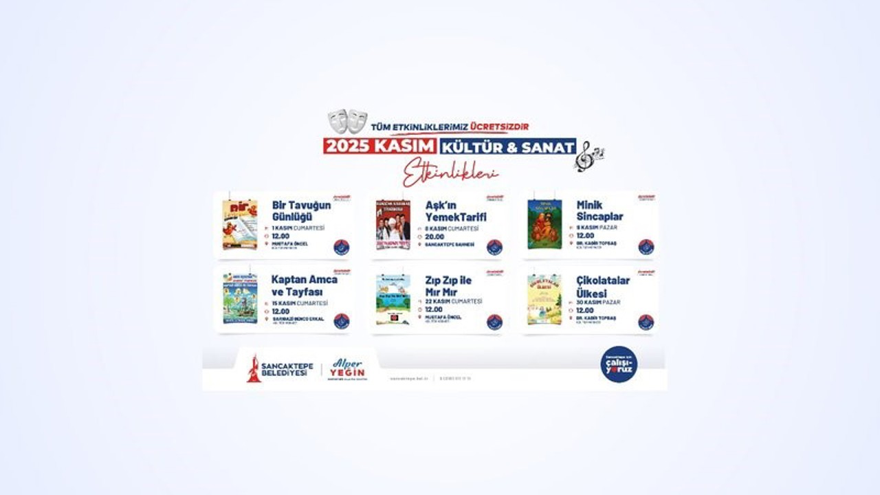 Sancaktepe’de kasım ayı kültür ve sanatla dolu dolu geçecek
