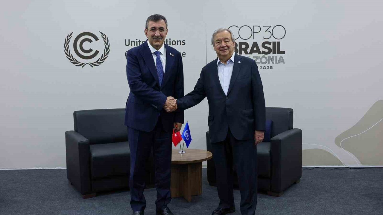 Cumhurbaşkanı Yardımcısı Yılmaz, Guterres ile görüştü
