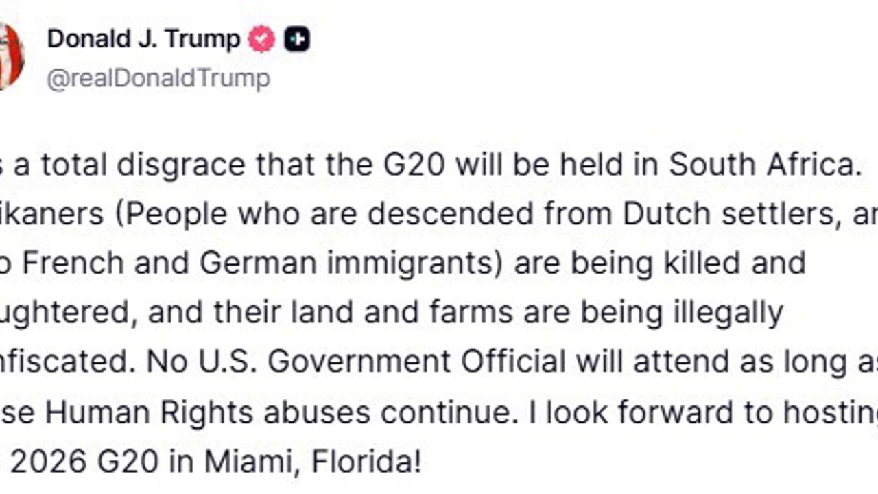 ABD Başkanı Trump’tan G20 Zirvesi tepkisi: "Güney Afrika’da yapılacak olması tam bir rezalet"
