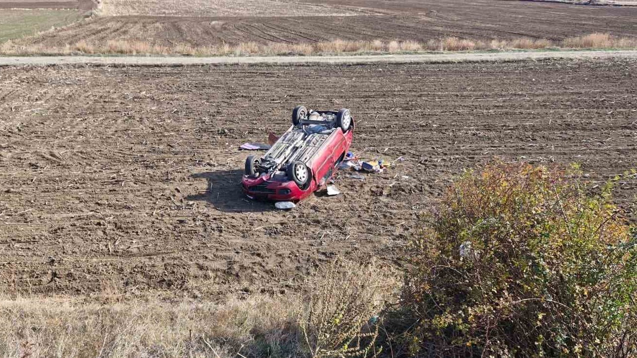 Çorum’da otomobil takla attı: 1 yaralı

