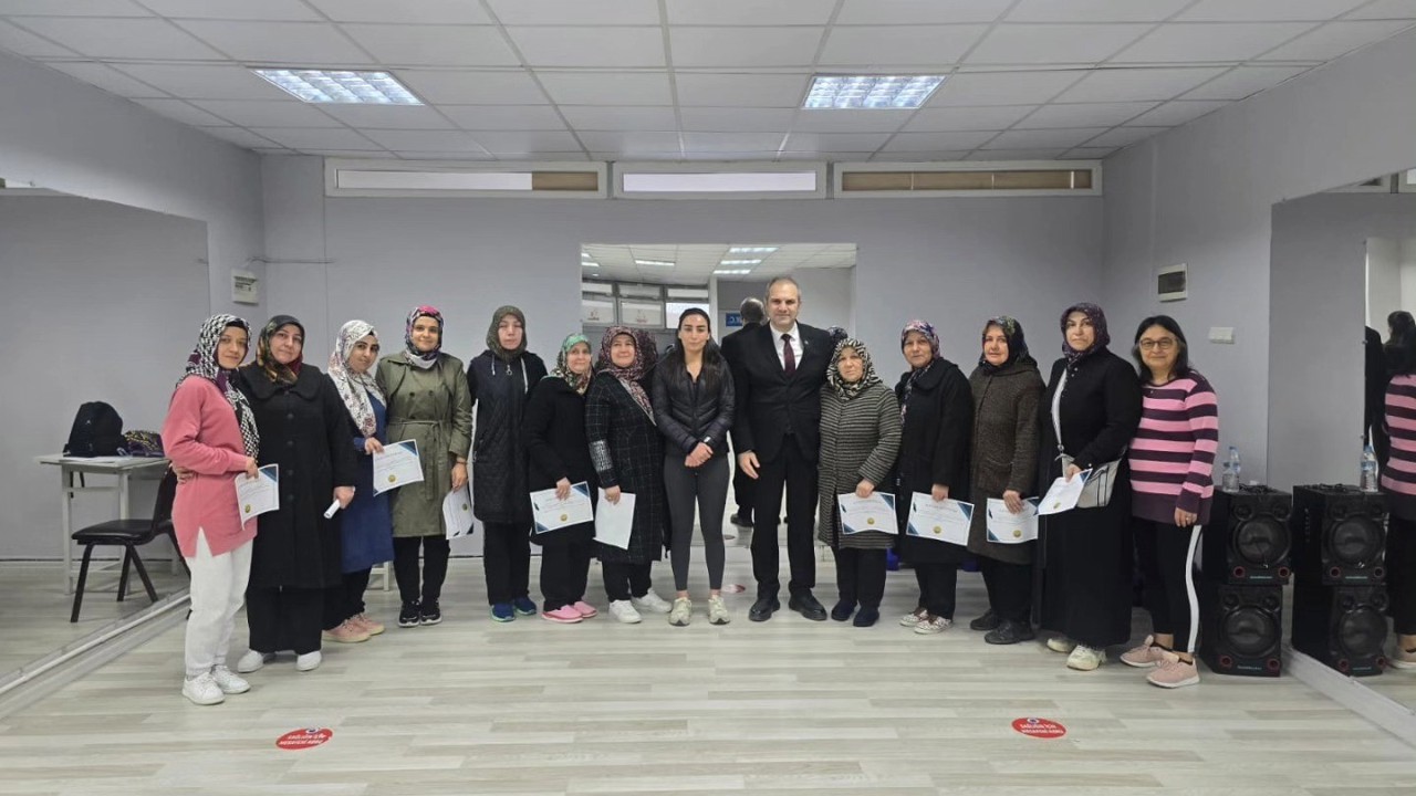 Bayırköy’de fitness kursu sertifikayla sona erdi
