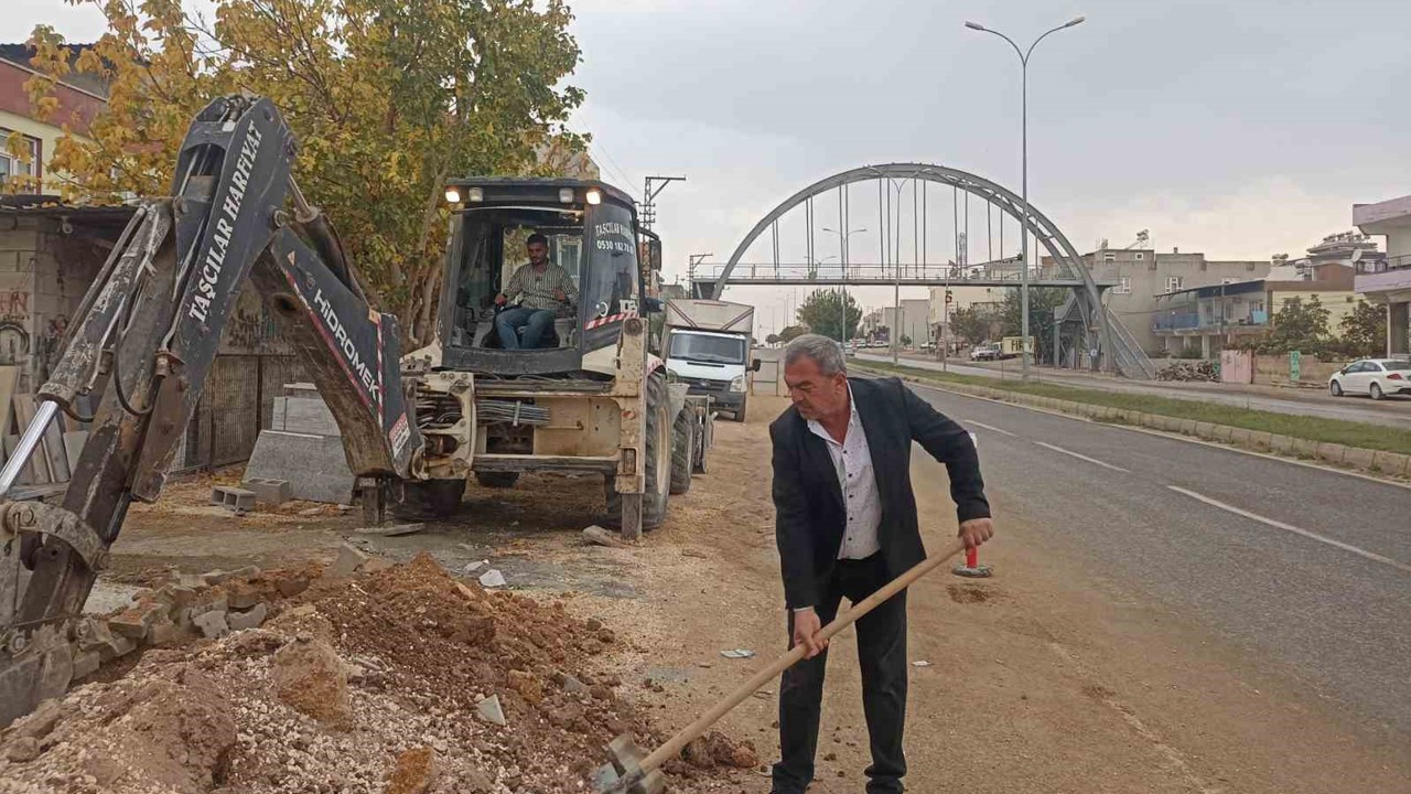 Çevre yolunda doğalgaz çalışması
