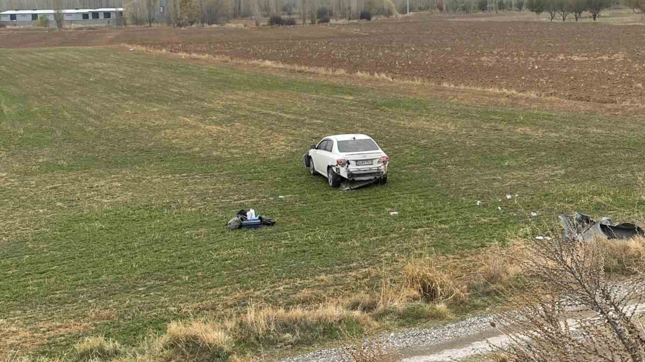Şarampole giren otomobil sürücüsü yaralandı
