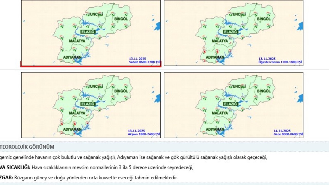 Tunceli’de sağanak yağış etkili oldu
