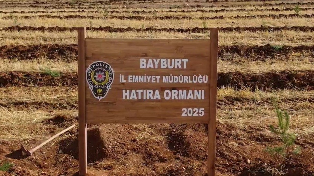 Bayburt emniyetine ait hatıra ormanı oluşturuldu
