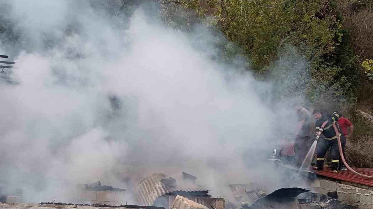 Yayladağı’nda metruk ev yangını
