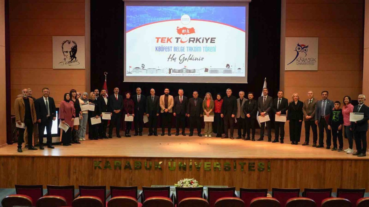 KBÜFEST’e katkı sunanlara teşekkür belgesi
