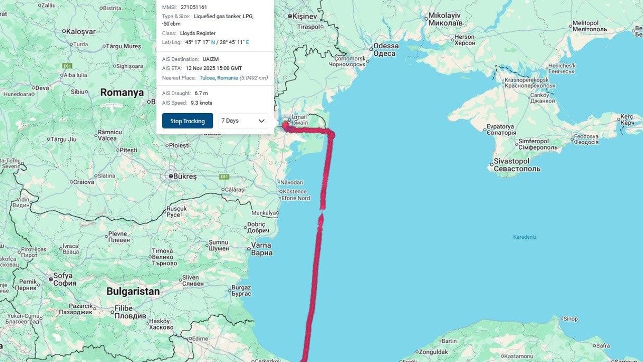 Denizcilik Genel Müdürlüğü: "ORINDA adlı LPG gemisi Ukrayna İzmail Limanında tahliye sırasında isabet almış ve yangın çıkmıştır"
