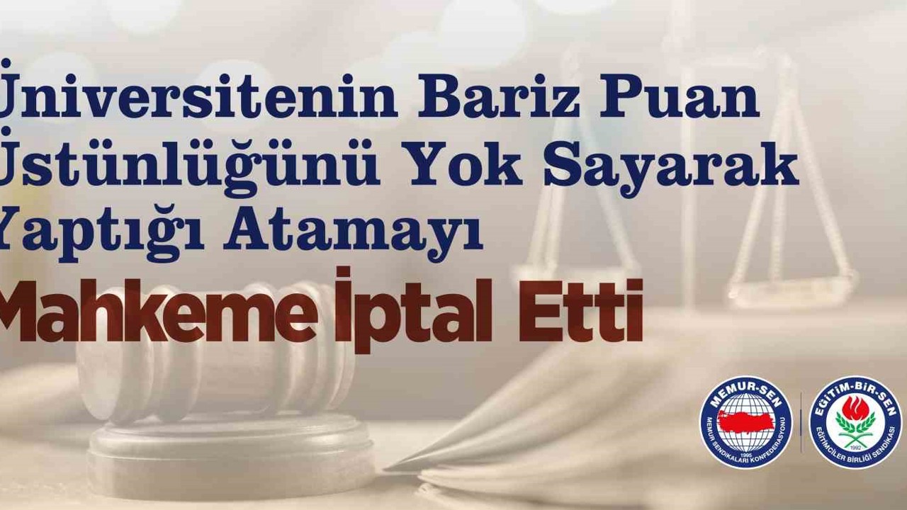Eğitim-Bir-Sen’in Edirne’de açtığı davada mahkeme yapılan atamayı iptal etti
