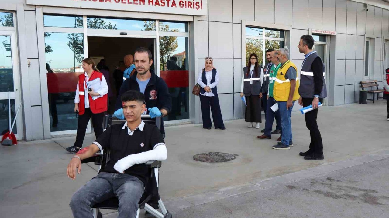 Beyşehir Devlet Hastanesinde tatbikat
