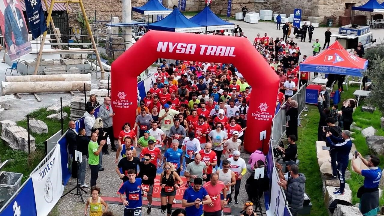 Sporseverler Nysa Antik Kenti’nde buluştu
