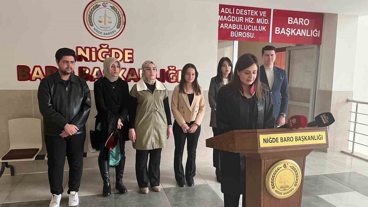 Niğde Barosu: "Eşitlik ve özgürlükten vazgeçmeyeceğiz"
