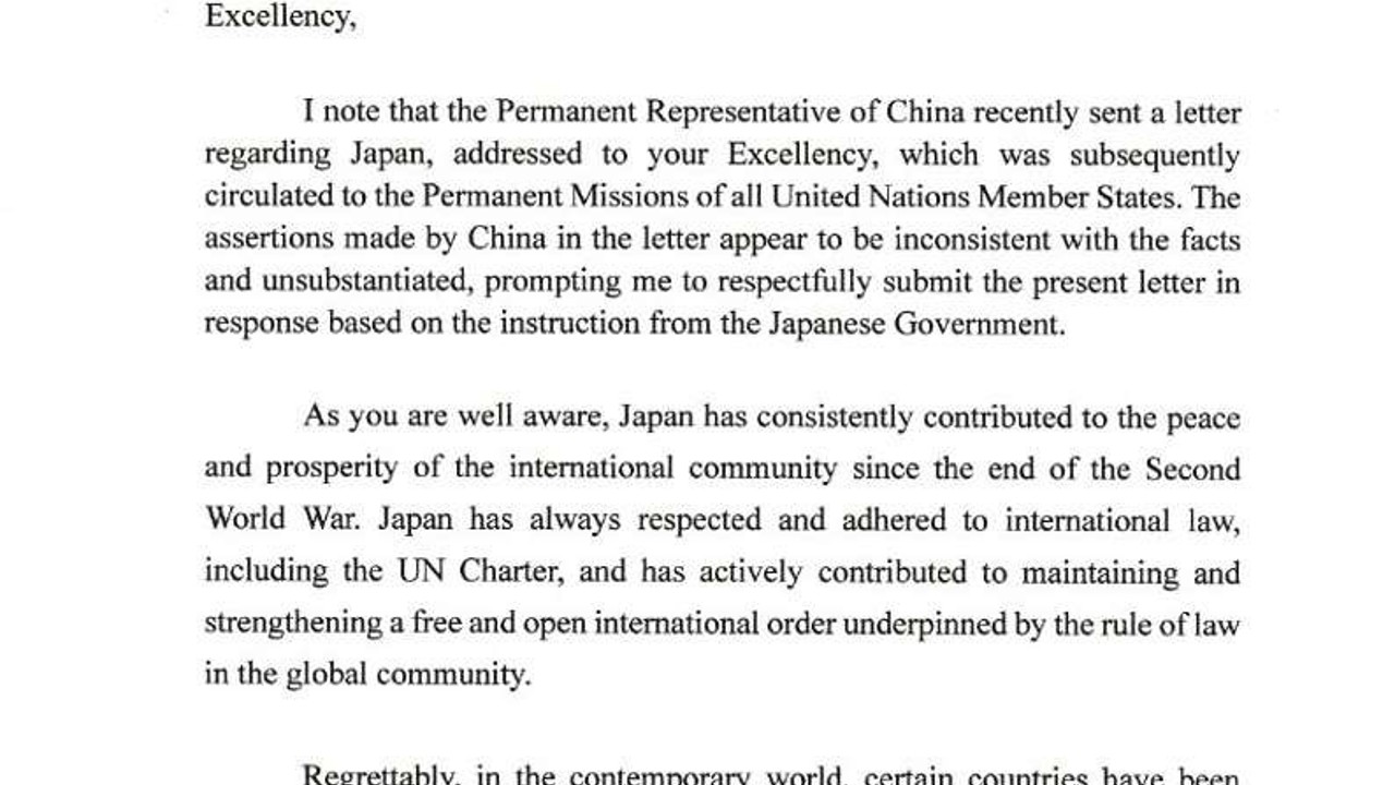 Japonya’dan BM’ye "Tayvan" mektubu
