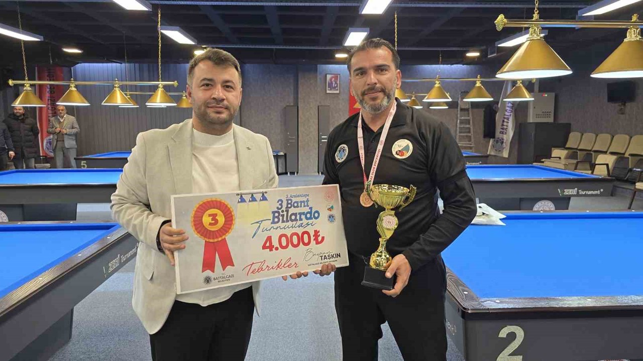 Battalgazi’de 3 Bant Bilardo Turnuvası sona erdi
