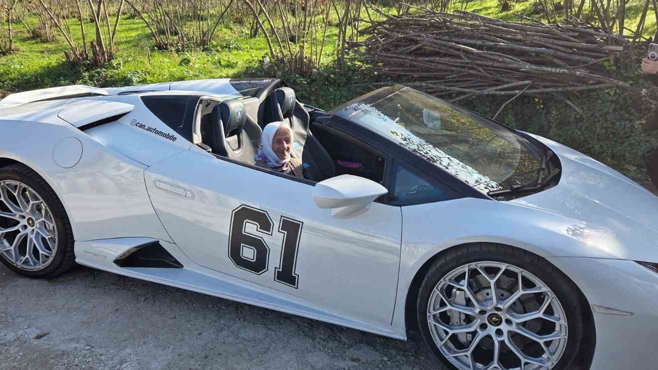 Trabzon’a Lamborghini ile geldi, köy yollarında ilgi odağı oldu

