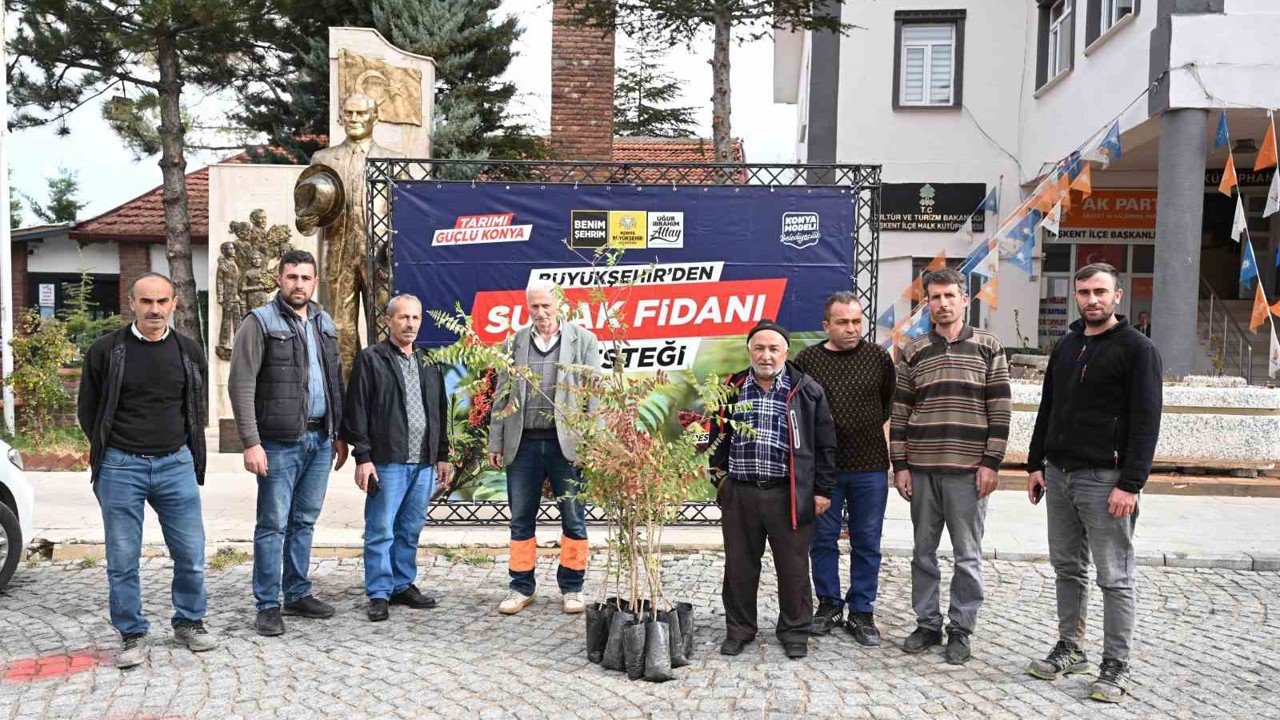 Konya Büyükşehir’den üreticiye sumak fidanı desteği
